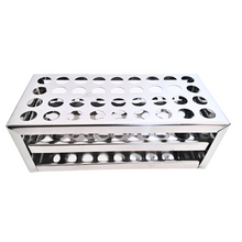 Load image into Gallery viewer, Test Tube Stand Stainless Steel 304 grade, Size 16 mm × 36 Holes Test Tube rack for Laboratory Pack of 1
