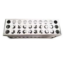 Load image into Gallery viewer, Test Tube Stand Stainless Steel 304 grade, Size 13 mm × 30 Holes Test Tube rack for Laboratory Pack of 1

