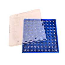 Load image into Gallery viewer, Micro Centrifuge Tube Box Rack for 100 MCTs of 0.5 ml Material : Polycarbonate

