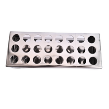 Load image into Gallery viewer, Test Tube Stand Stainless Steel 304 grade, Size 16 mm × 24 Holes Test Tube rack for Laboratory Pack of 1
