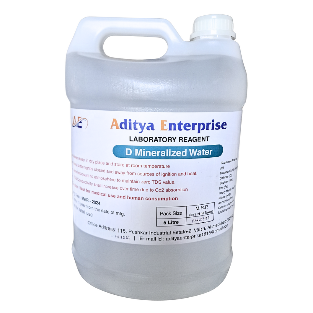 Distilled Water Di-Ionised 5L Ultrapure with 0 TDS for Battery/Humidifiers/Inverter Battery/Cosmetics/ Oxygen Concentrators| Distilled Water 5 litre | Battery Water 5 Litre| Zero TDS Water
