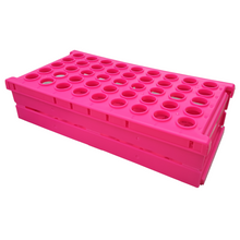 Load image into Gallery viewer, Foldable Space Saving Rack for 15 ml Centri-fuge Tube 45 holes Polypropylene mold Laboratory Plastic Tube Rack Holder (Pack of 1)
