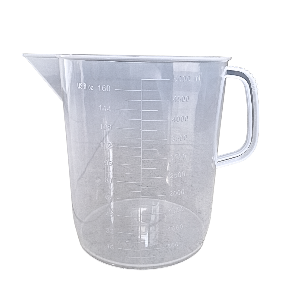 Measuring Mug 5000 ml or 5 ltr Polypropylene Plastic Transparent for Measuring Liquids Pack of 1