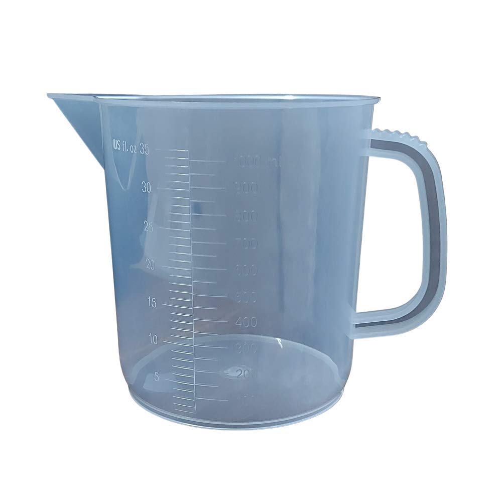 Measuring jug 1000 ml or 1 ltr Euro design Polypropylene Plastic for Measuring Liquids Pack of 1