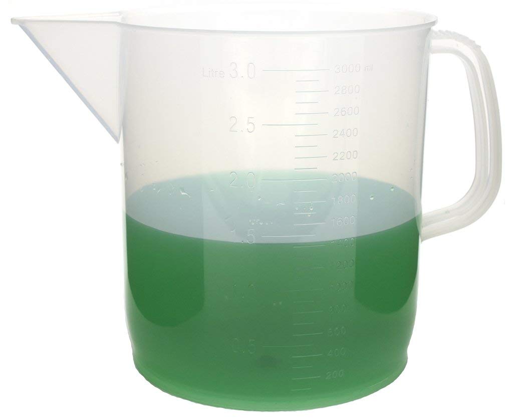 Measuring jug 3000 ml Euro design Polypropylene Plastic for Measuring Liquids Pack of 1