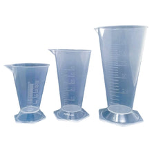 Load image into Gallery viewer, Conical Measure or Measuring Beaker Moulded in polypropylene,  For measure liquid - Set of 3 (25 Ml/50 Ml/125Ml)
