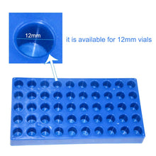 Load image into Gallery viewer, Cryo rack 1.8 ml, 2ml Vial Rack, Lab HPLC Vial Holder, 12mm Vial Tray Holder 50-Well Stackable, White Tube Rack for 2ml Autosampler Vial (Pack of 1)
