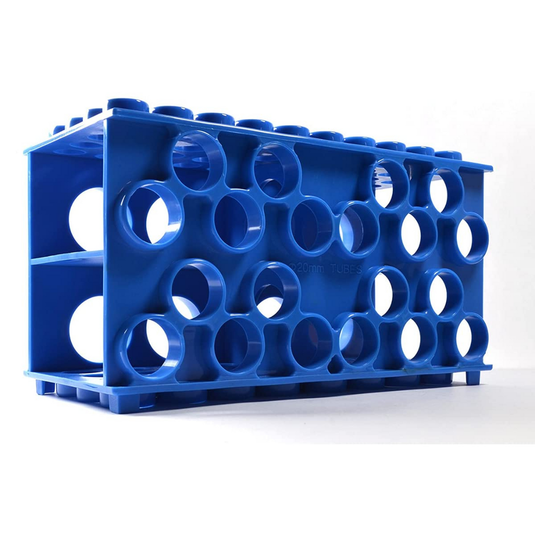 made Universal Multi Rack Polypropylene - Holds 30mm, 20mm, 17mm, and 12mm Diameter Test Tubes (Pack of 1)