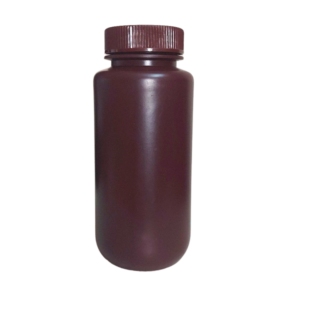 Polypropylene mold Plastic Reagent Bottle (Wide Mouth) Amber color 1000 ml (Pack of 1)