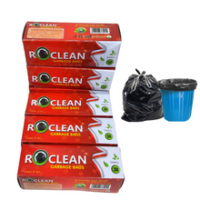 Load image into Gallery viewer, Garbage Bags ROCLEAN Biodegradable (SMALL) Size 43 cm X 48 cm Dustbin Bag/Trash Bag For Laboratory - Black Color 30 bags Pack of 1
