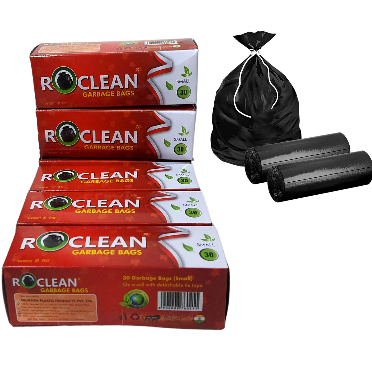 Garbage Bags ROCLEAN Biodegradable (SMALL) Size 43 cm X 48 cm