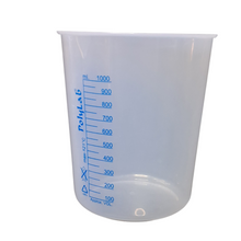 Load image into Gallery viewer, Beaker (Printed Graduation) Measuring Cup, Plastic Science Beaker Transperant 1000 ml for Measuring Liquid in Home | Laboratory | School (Pack of 1)
