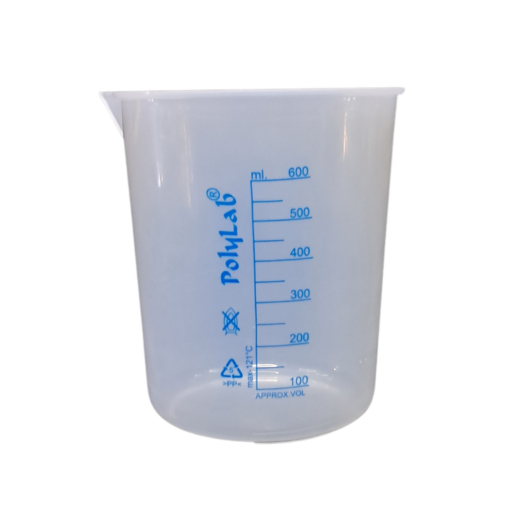 Beaker (Printed Graduation) Measuring Cup, Plastic Science Beaker Transperant 500 ml for Measuring Liquid in Home | Laboratory | School (Pack of 1)