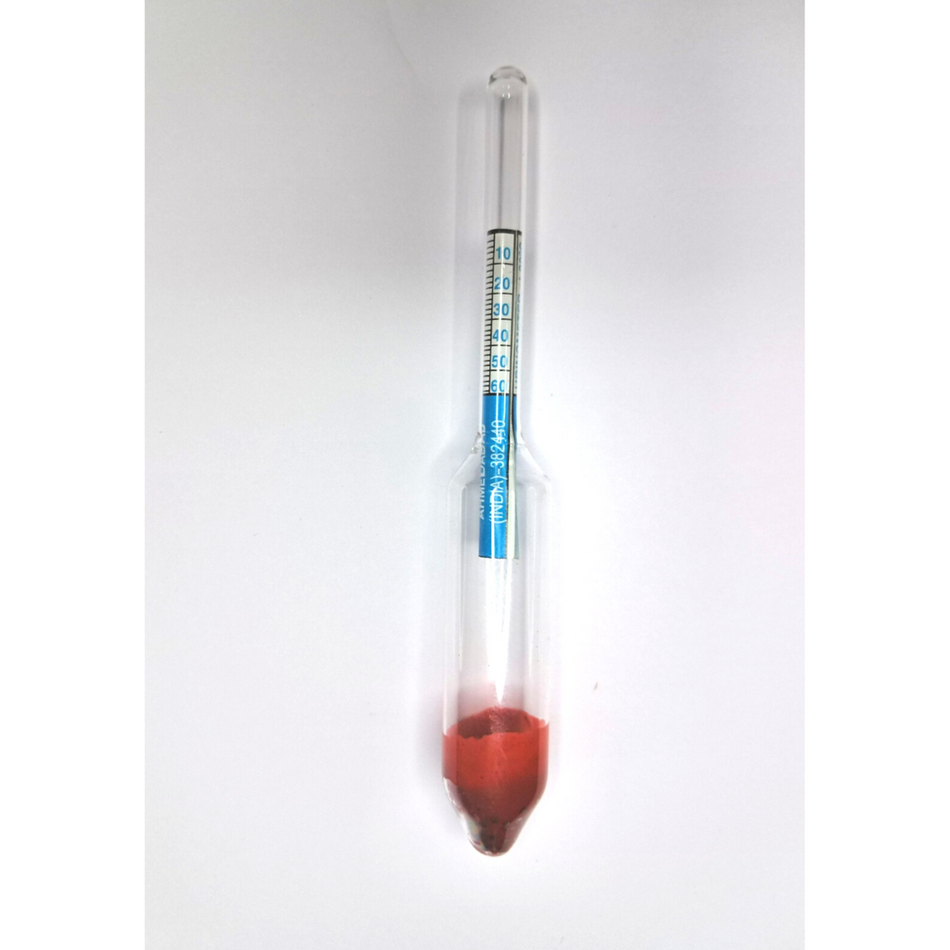 Urinometer with Glass jar or cup for determining urine specific gravit ...