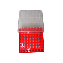 Load image into Gallery viewer, Micro Centrifuge Tube Box Rack for 64 MCTs of 1.5 ml Material : Polycarbonate
