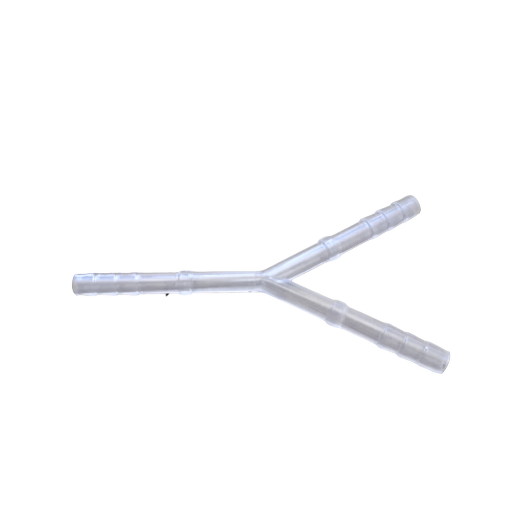 Y Connector Tubing Molded in Polypropylene for connecting two source tubing with one delivery source of tubing Y Tubing Connector (6 mm, Pack of 1)
