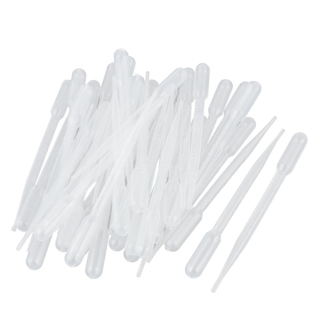 Pasteur Pipette 3 ml Polypropylene made Transfer Pipette Dropper -100 Pieces